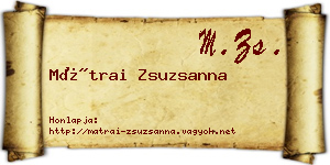 Mátrai Zsuzsanna névjegykártya